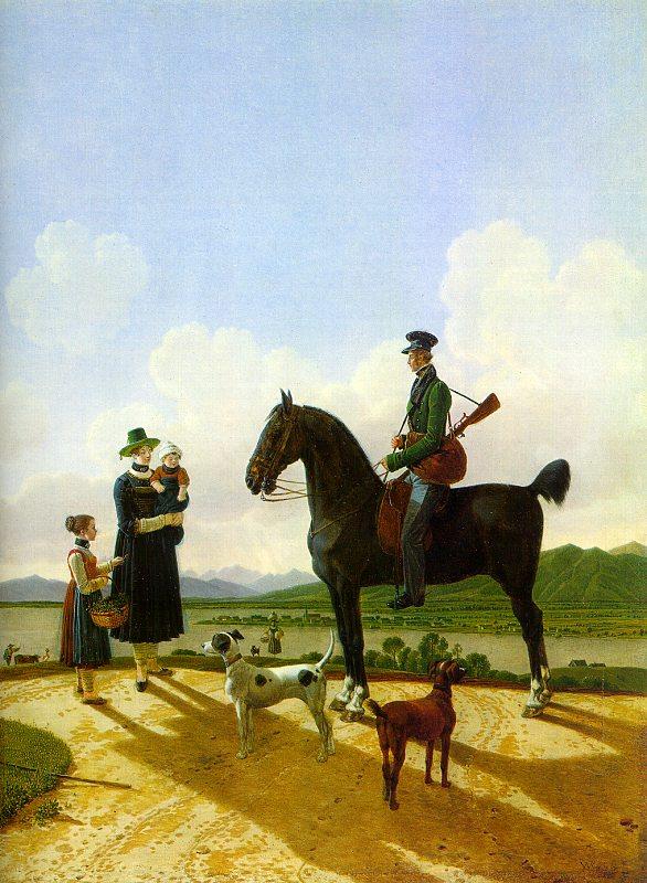 Wilhelm von Kobell Riders on Lake Tegernsee  II Germany oil painting art